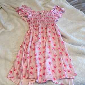 pink flower dress size small
